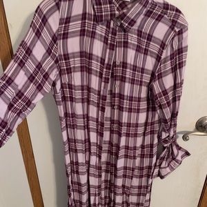 Long button up shirt